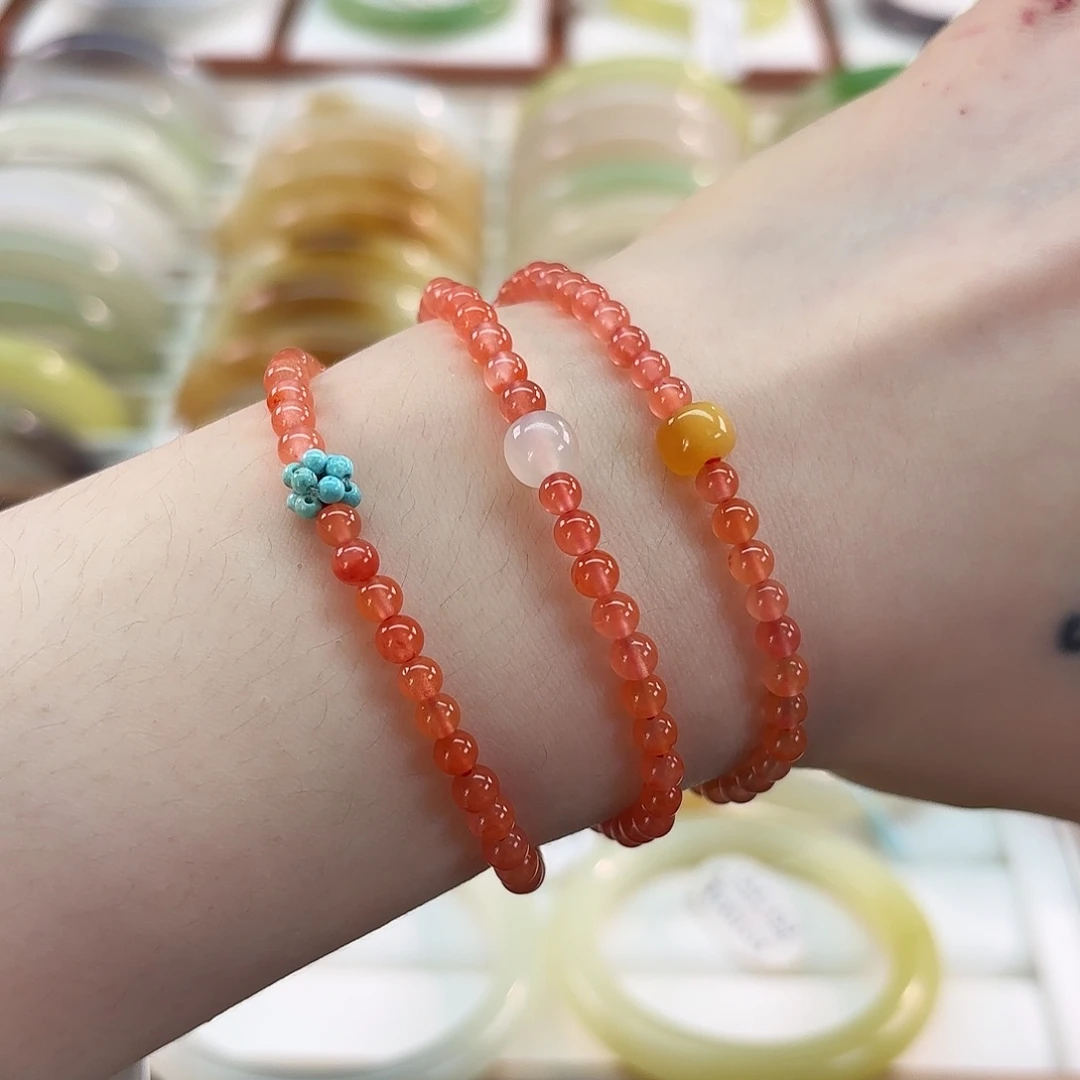 南红玛瑙合金手串