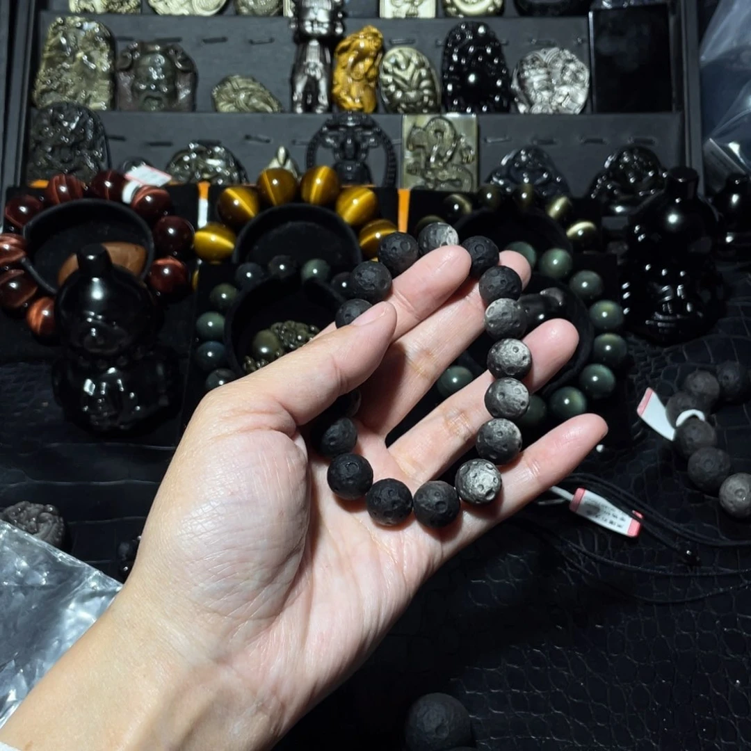 黑曜岩手链未镶嵌向**刺