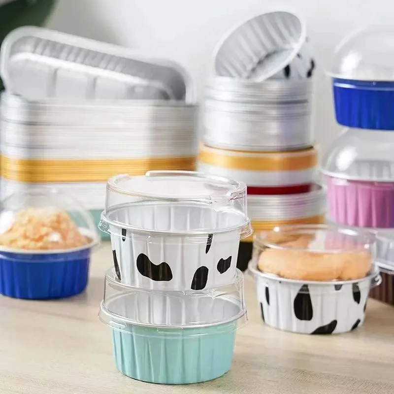 【升级加厚】加厚布丁杯蛋糕虾扯蛋模具雪梅娘蛋糕空气炸锅锡纸碗⑧