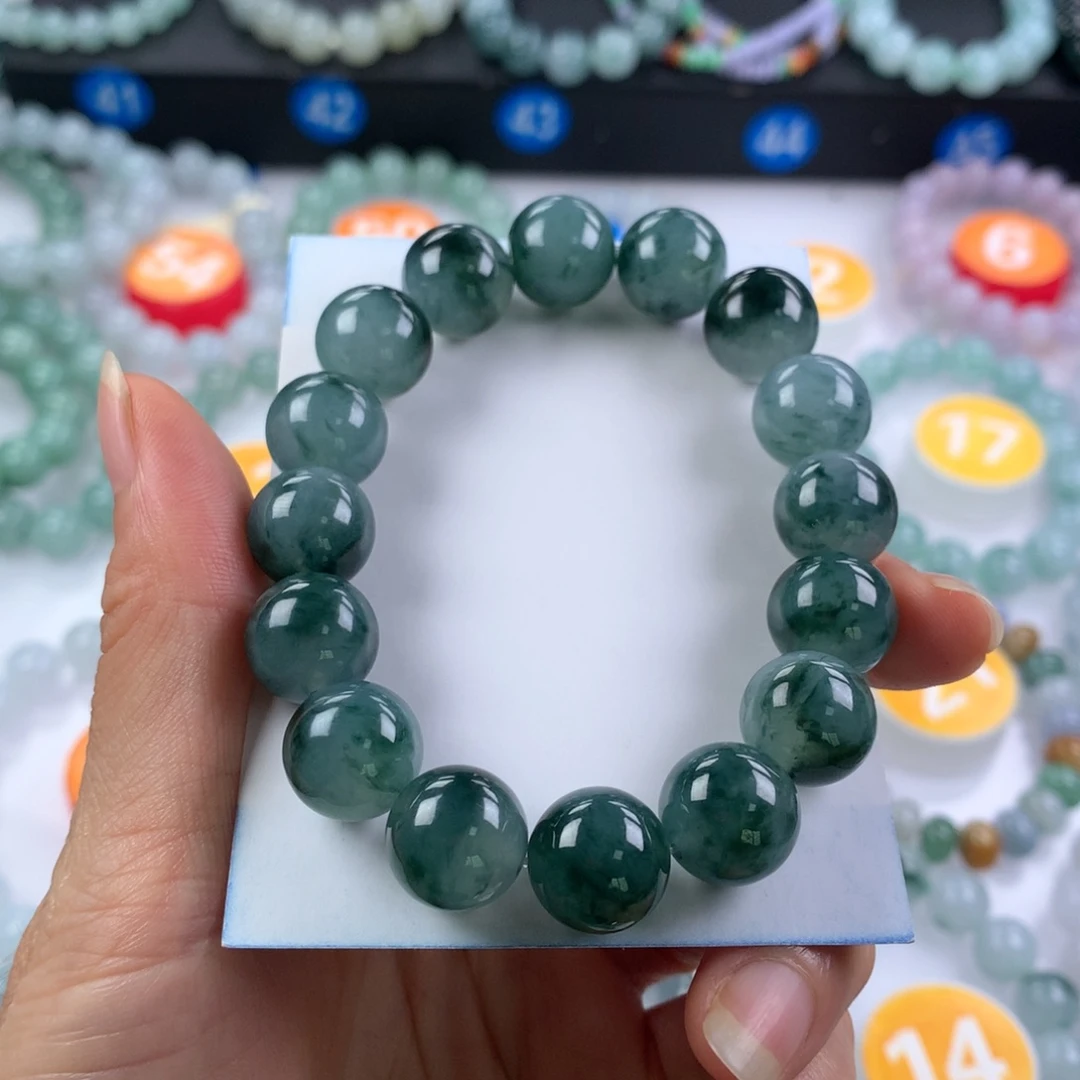 翡翠未镶嵌手链卡12.8