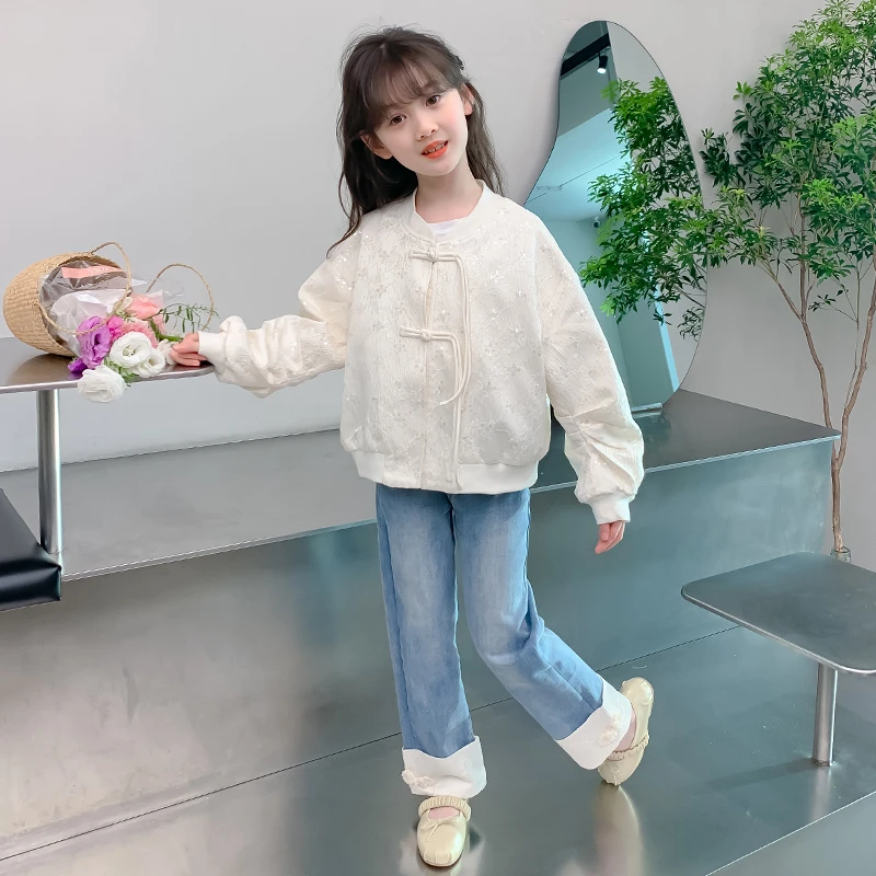 女童秋装外套2025新款儿童洋气新中式国风衣服女孩早初春秋季上衣