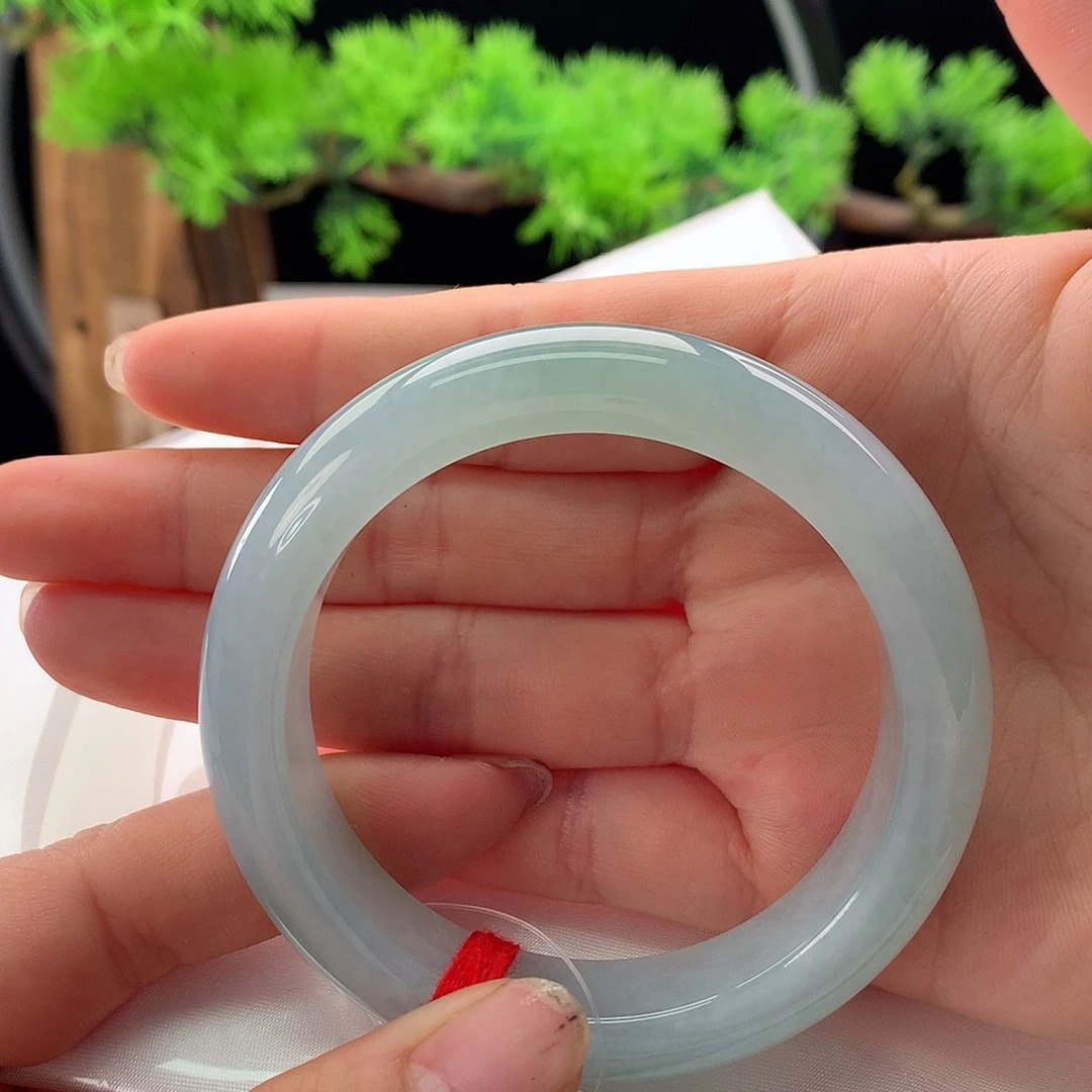 翡翠手镯未镶嵌小*54正圈