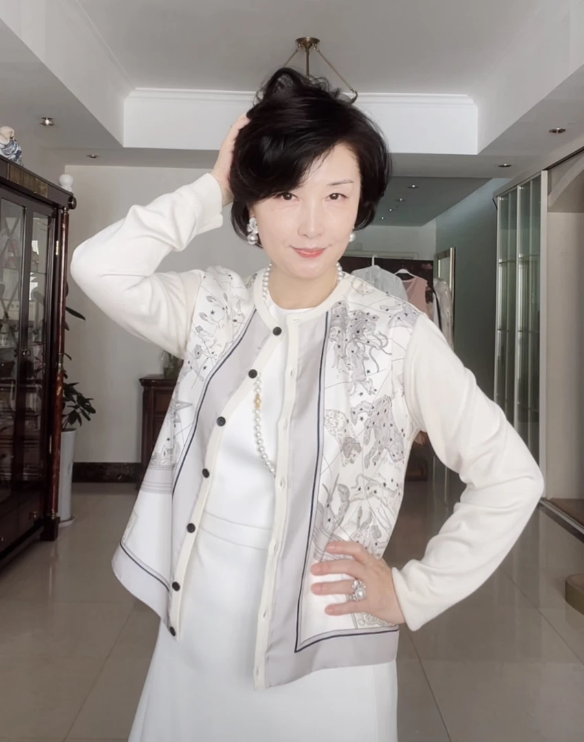 【双全独立设计款】100桑蚕丝印花 十二星座开衫