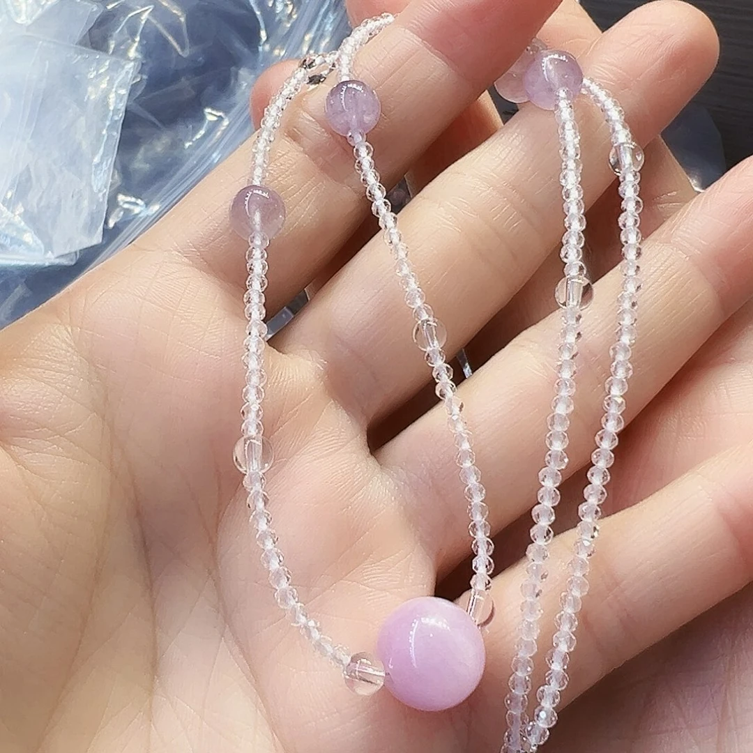 银S925镶嵌颈饰水晶微****过diy不退不换不退运费