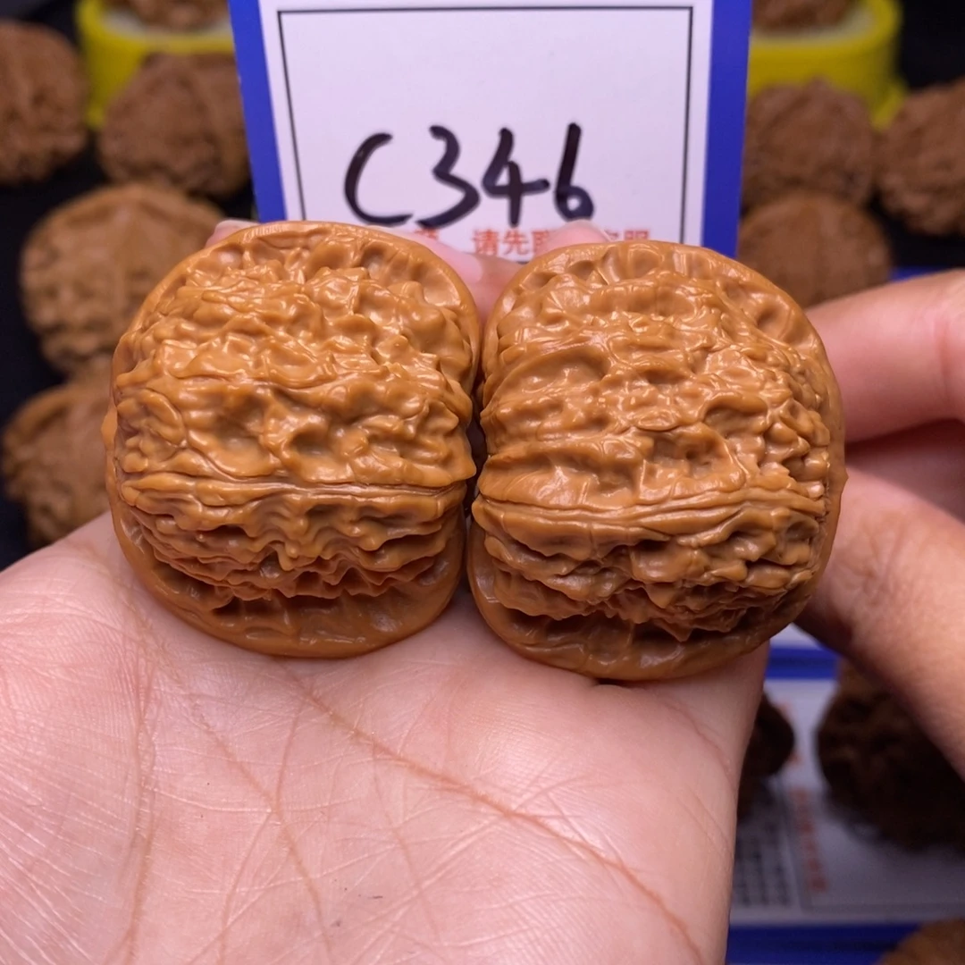 把件文玩核桃40球白c346