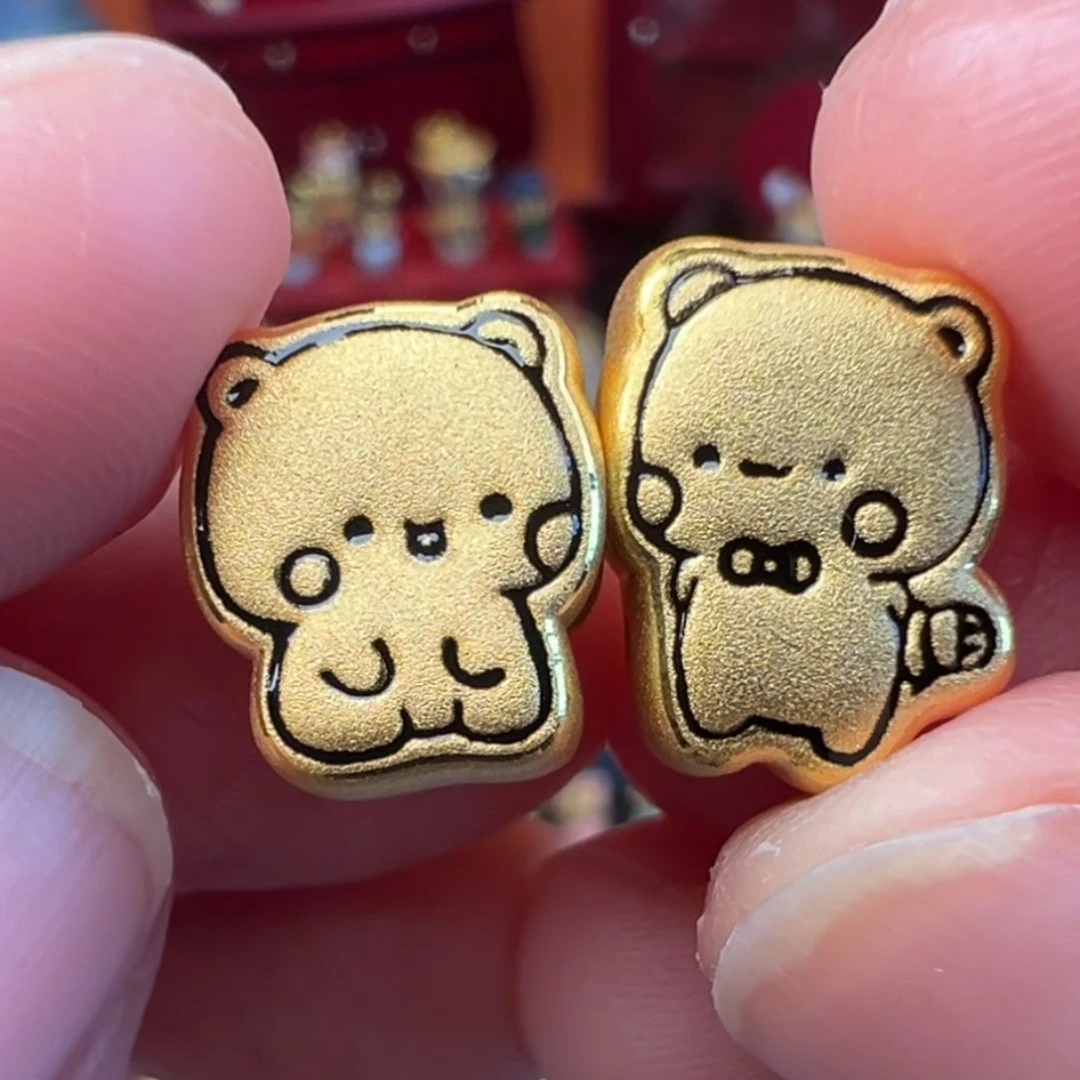 足金999黄金 一二布布 转运珠