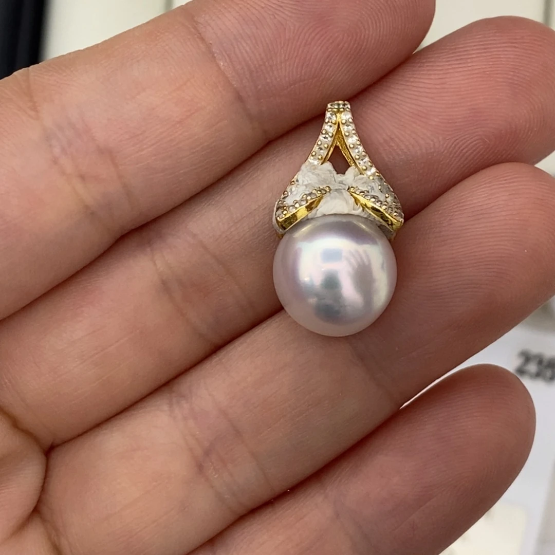 定制海水珍珠未镶嵌裸珠澳白珍珠 宝石光