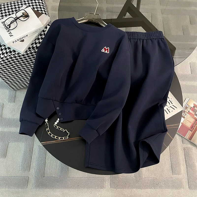 欧货时尚高级感套装女春季显瘦减龄小个子穿搭卫衣半身裙两件套