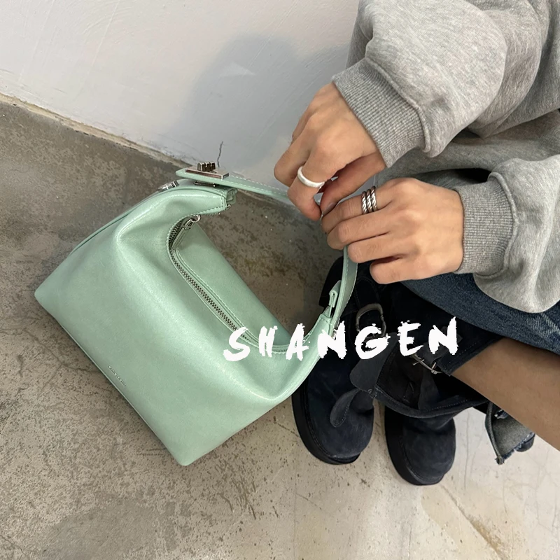 【尚恩CC】SK-92609-浅果绿-21*10*23轻奢时尚女士新款手提斜挎包