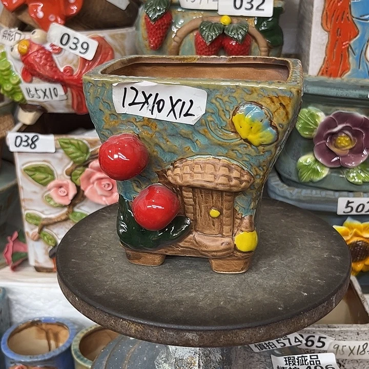 粗陶材质多肉花盆