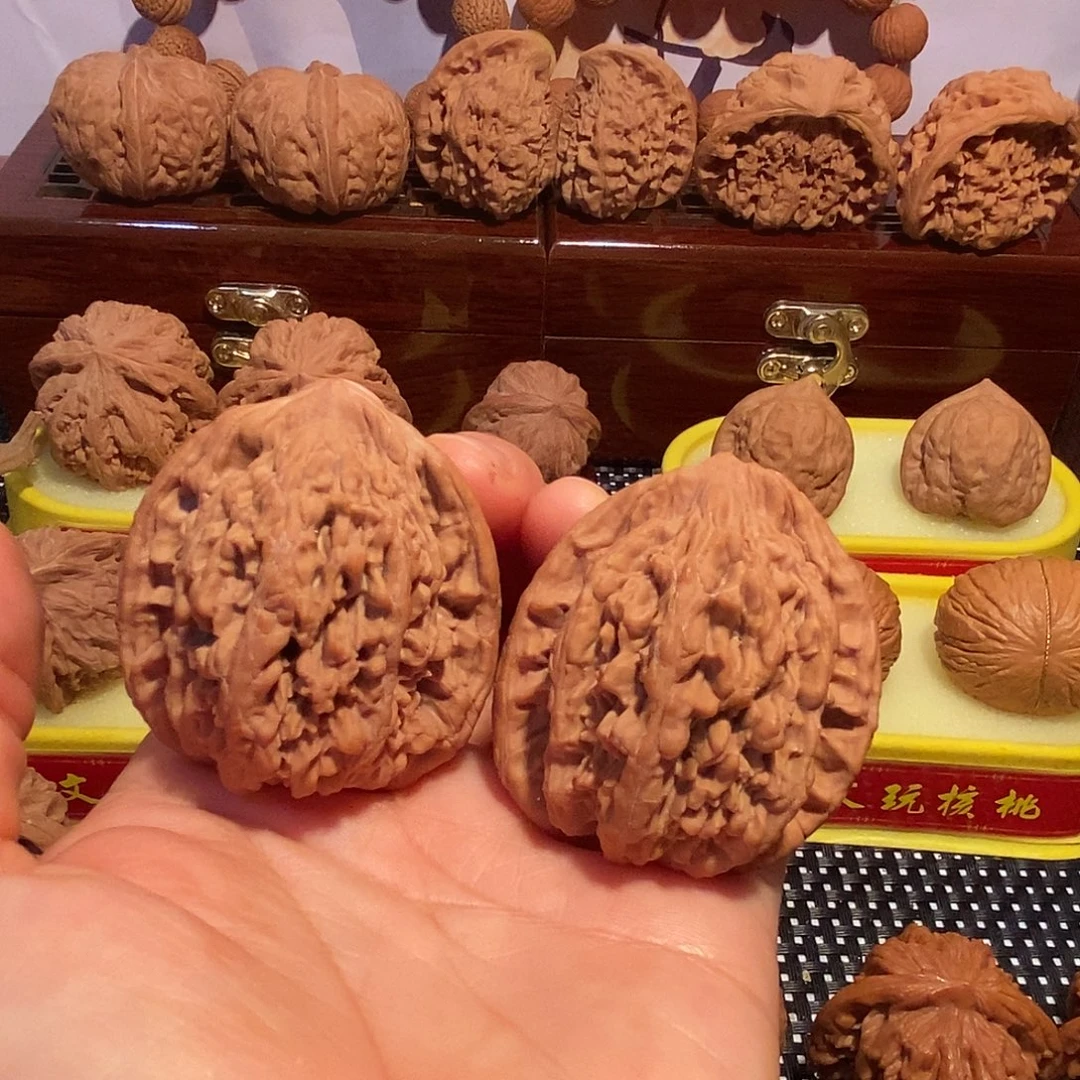 文玩核桃把件文玩核桃麦穗虎头全品