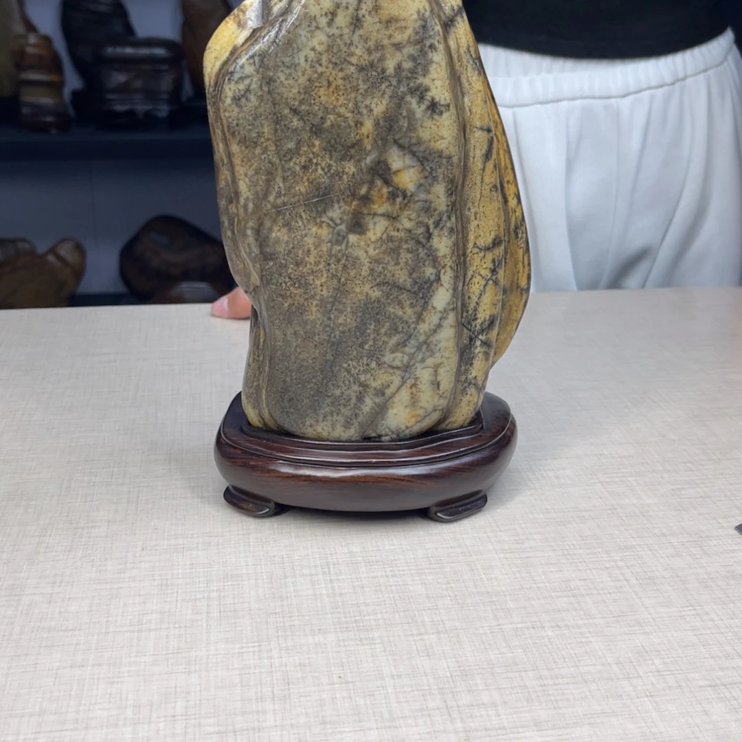 石材广西大化彩玉石配底座