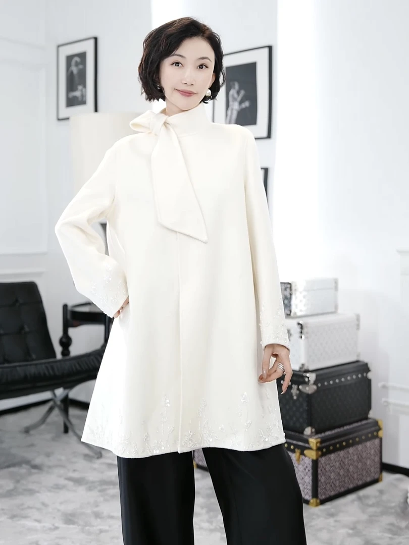 Betty Bairn【晨雾庄园】高定系列羊毛羊绒大衣外套24B-BW7659