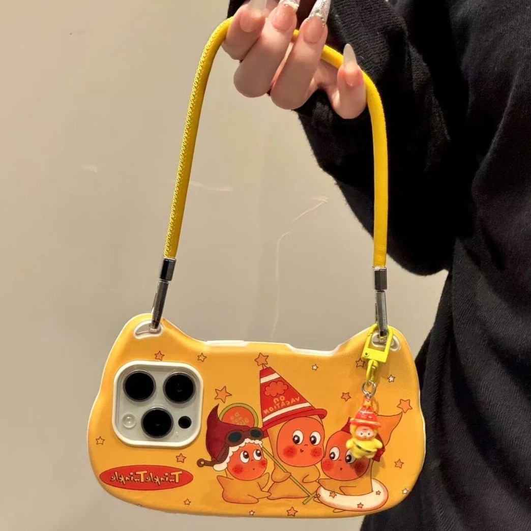 趣味ins可爱星星人手提包适用iphone16promax苹果15pro手机壳1413