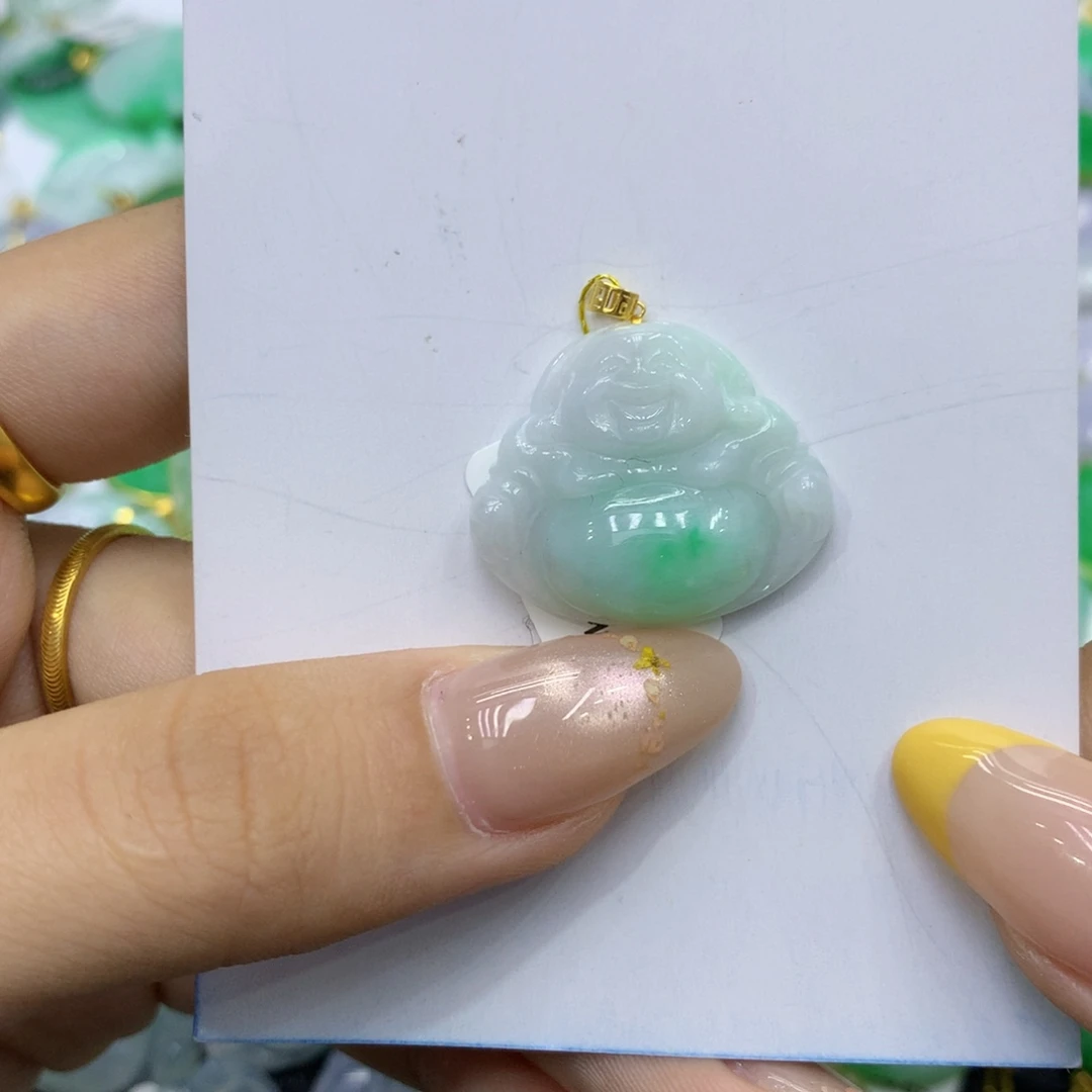 颈饰18K金镶嵌翡翠