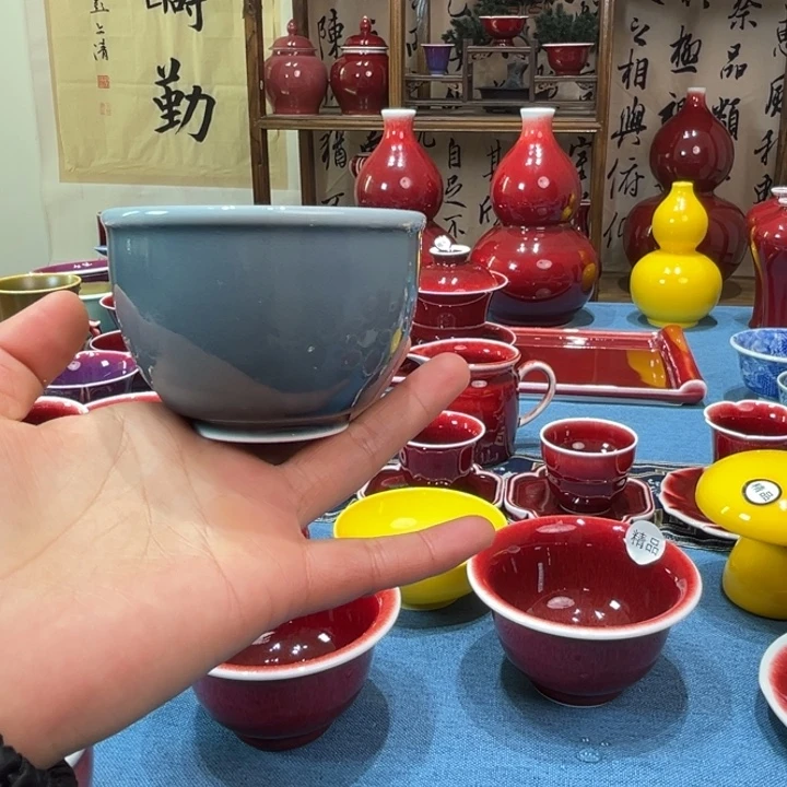 景德镇陶瓷水墨色缸杯