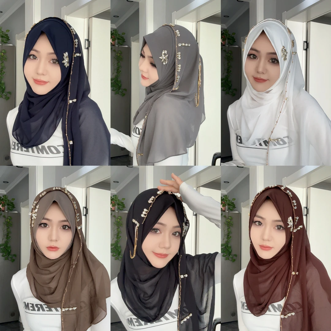 My-秋色手工玻璃链条绕巾