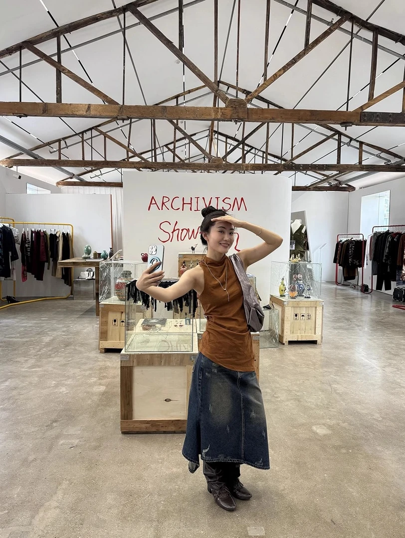 ONEXH·IN choose u2025夏季斜边设计款复古牛仔裙女显瘦高腰中裙