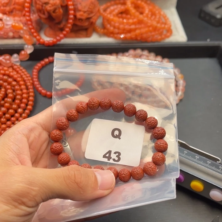 南红玛瑙未镶嵌多样性发货默认微瑕称重9mm