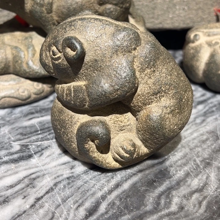 石材海**清老鼠摆件福建青石
