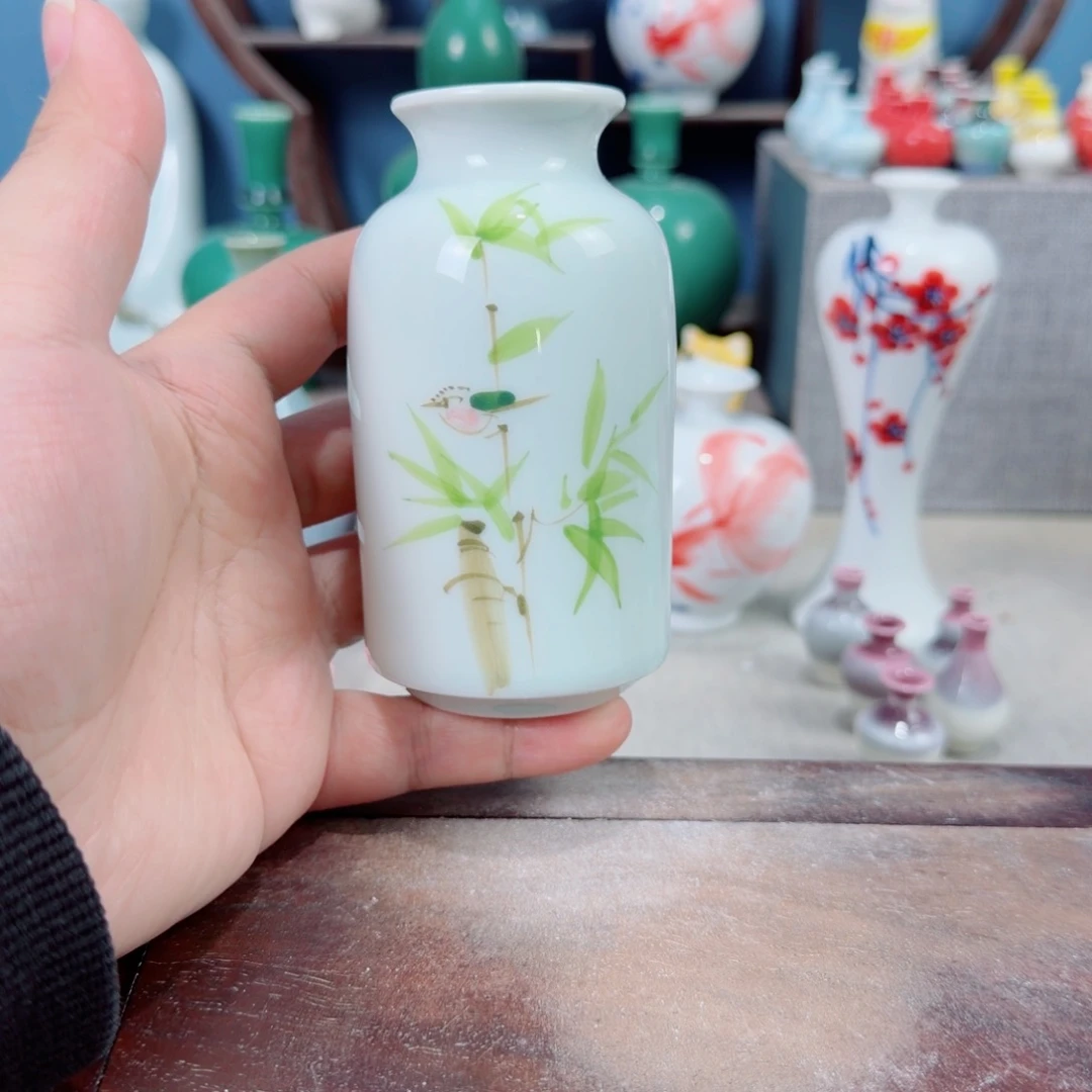 陶瓷手工小花器摆件