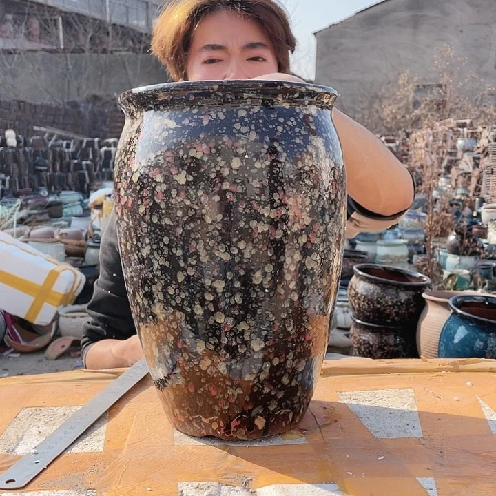 无铅玻璃宜兴紫砂花盆