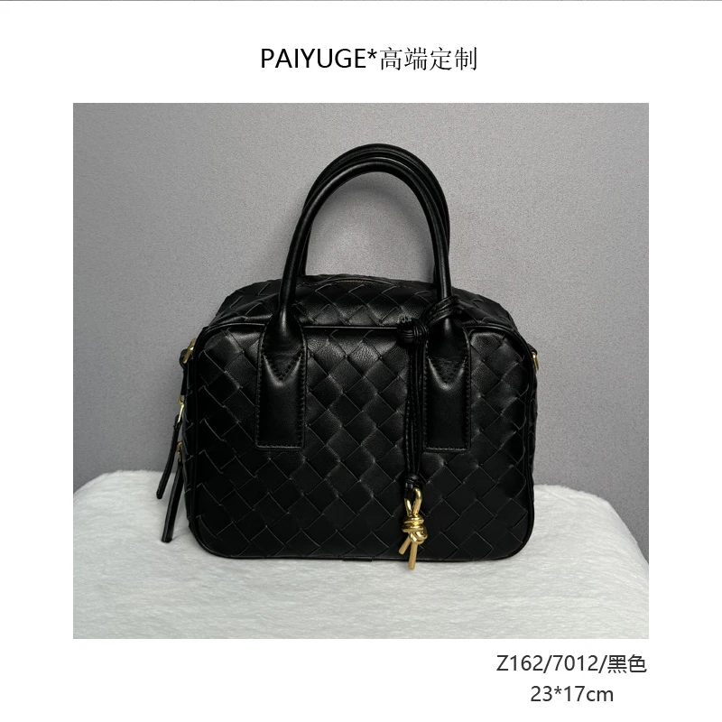Z162/7012/黑色   高端订制手工蜡线女士手提单肩斜挎包701