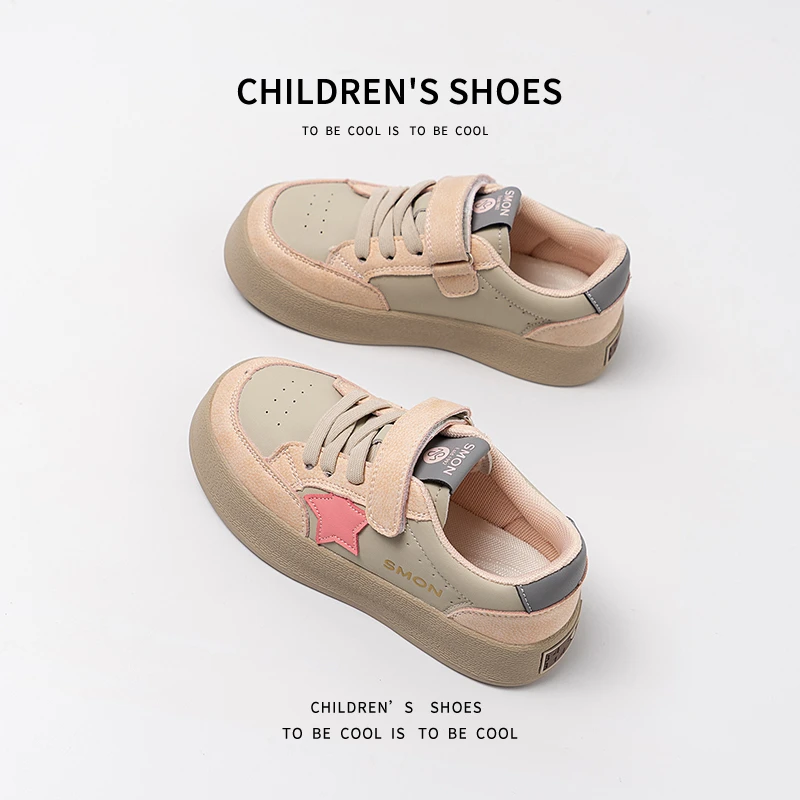 ABC女童运动板鞋软底百搭2025春秋季中大童休闲鞋韩版男童跑步鞋