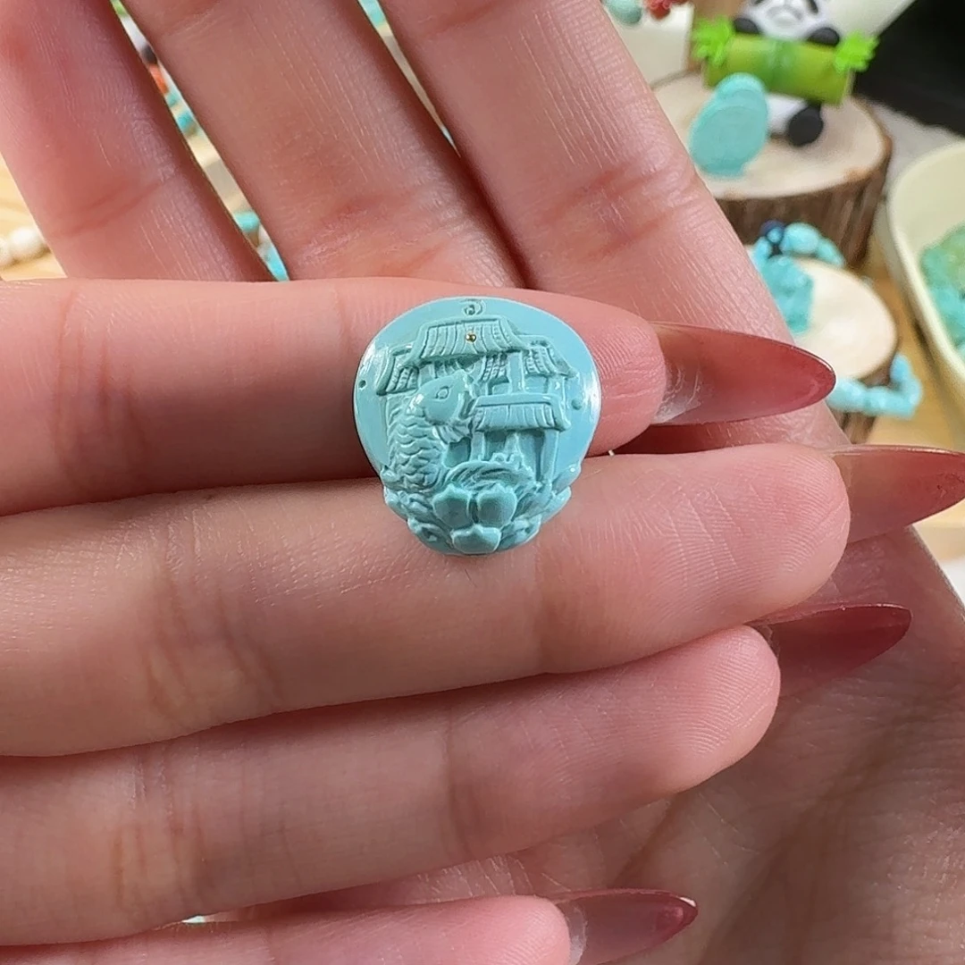 绿松石未镶嵌吊坠(不含链)