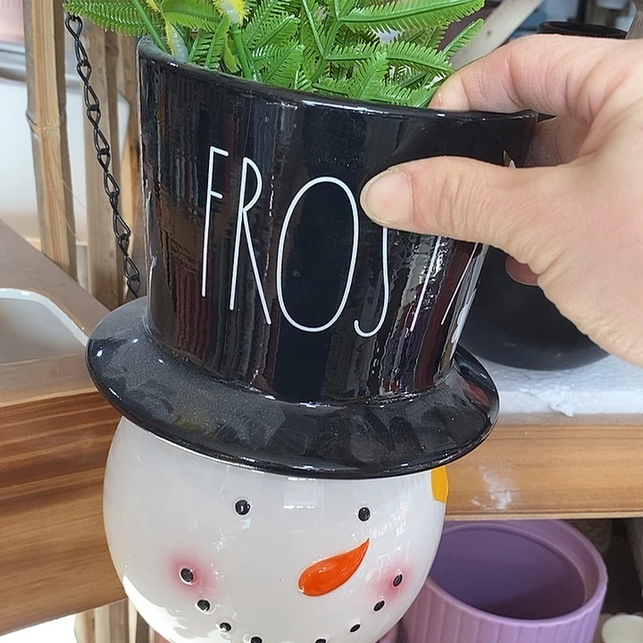 摆件陶陶盆有孔 瑕疵介意勿拍