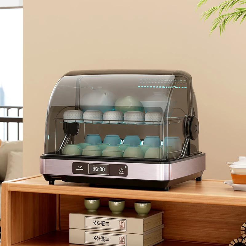 万昌304不锈钢茶杯消毒柜小型茶具烘干机紫外线办公室水杯子收纳