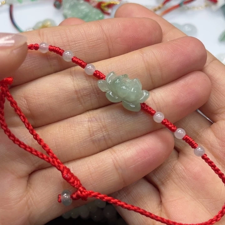 翡翠未镶嵌手绳脚链