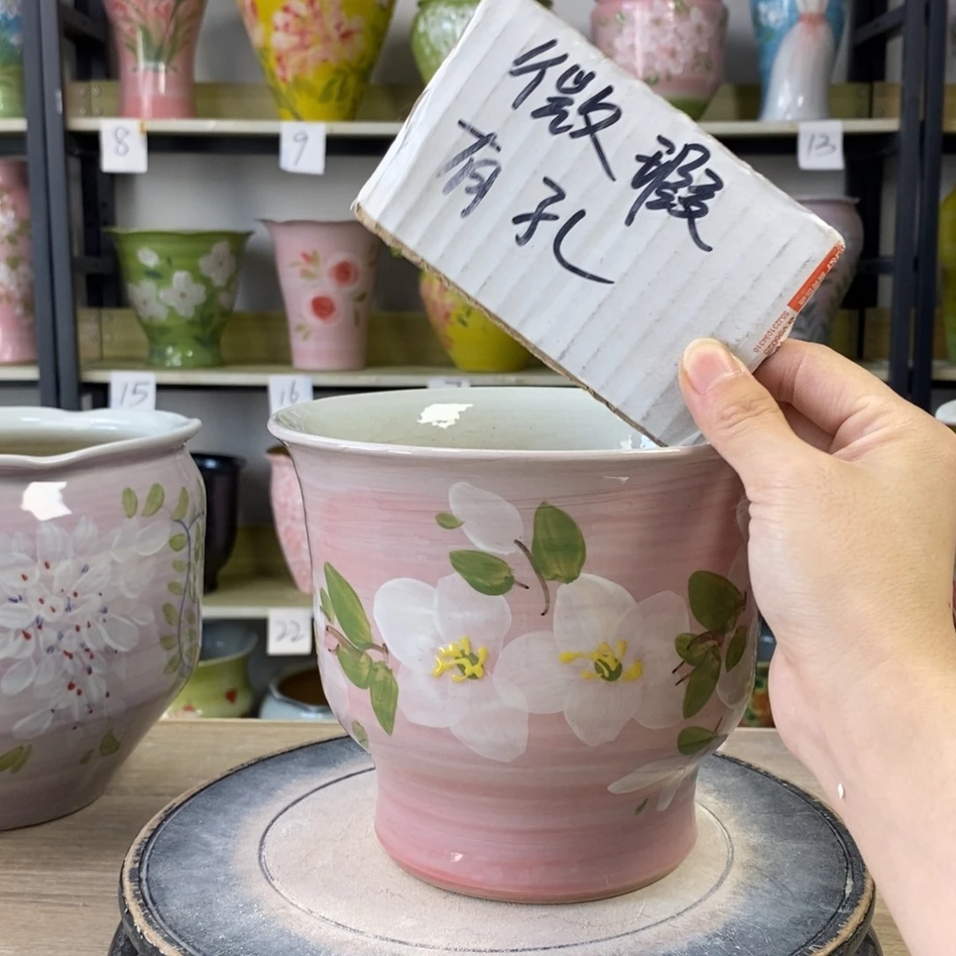 景德镇手工手绘陶瓷花盆