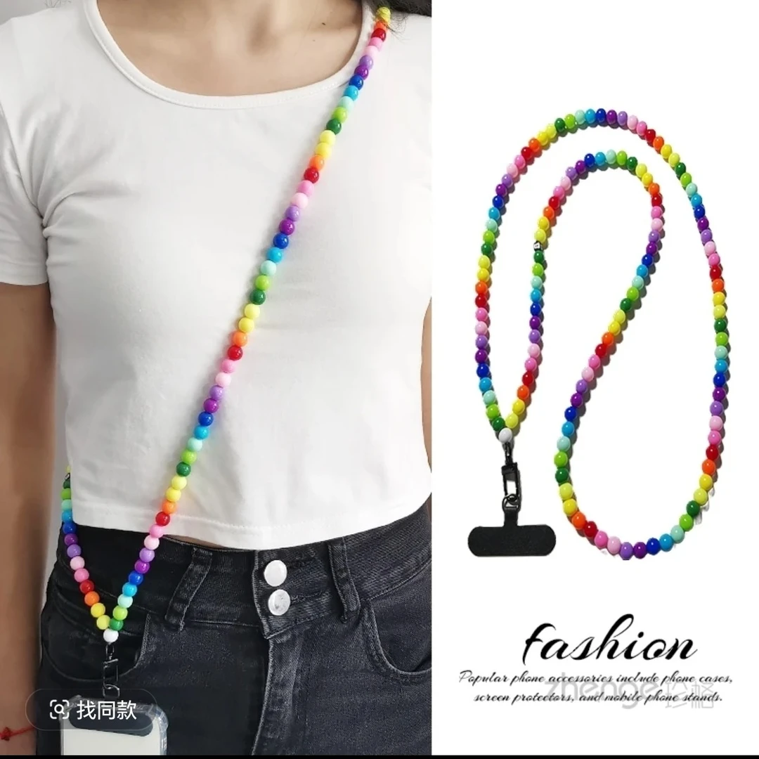 王诗诗同款包包链条糖果色手机链斜跨胸包珍珠链条2022新款小众女