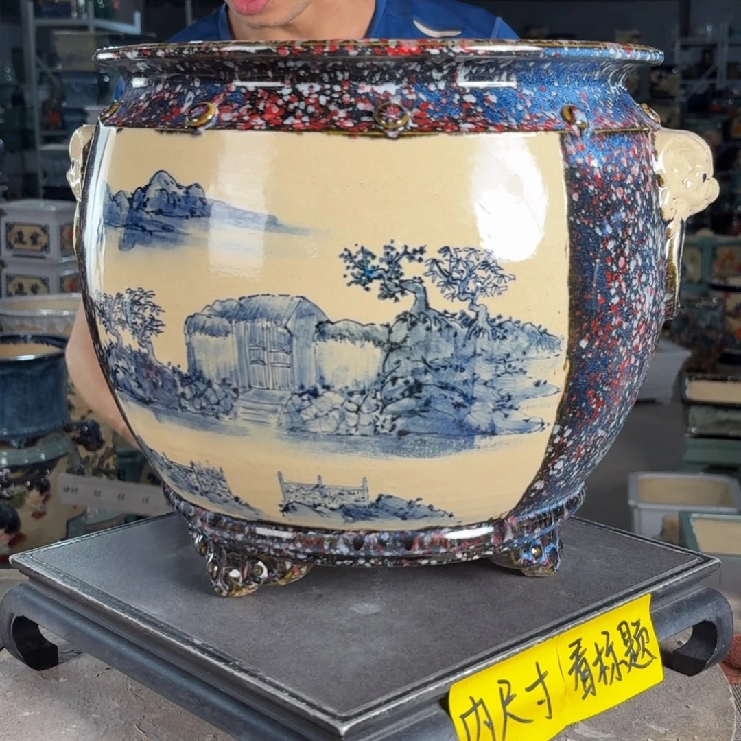 一风堂石湾花盆 内25*24
