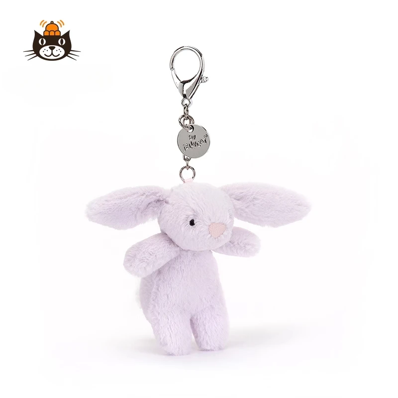 英国害羞薰衣草白色邦尼兔包包挂饰件钥匙扣可爱公仔玩偶