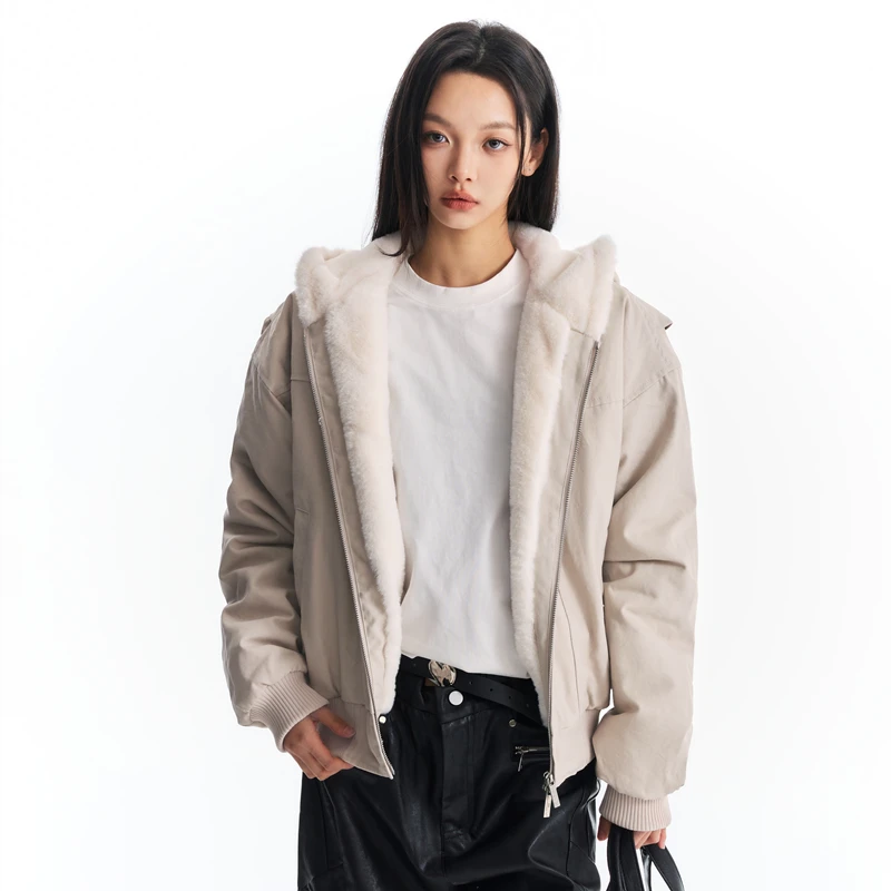 WaitingWave座山雕加绒加厚外套cleanfit重磅帆布秋冬棉服夹克