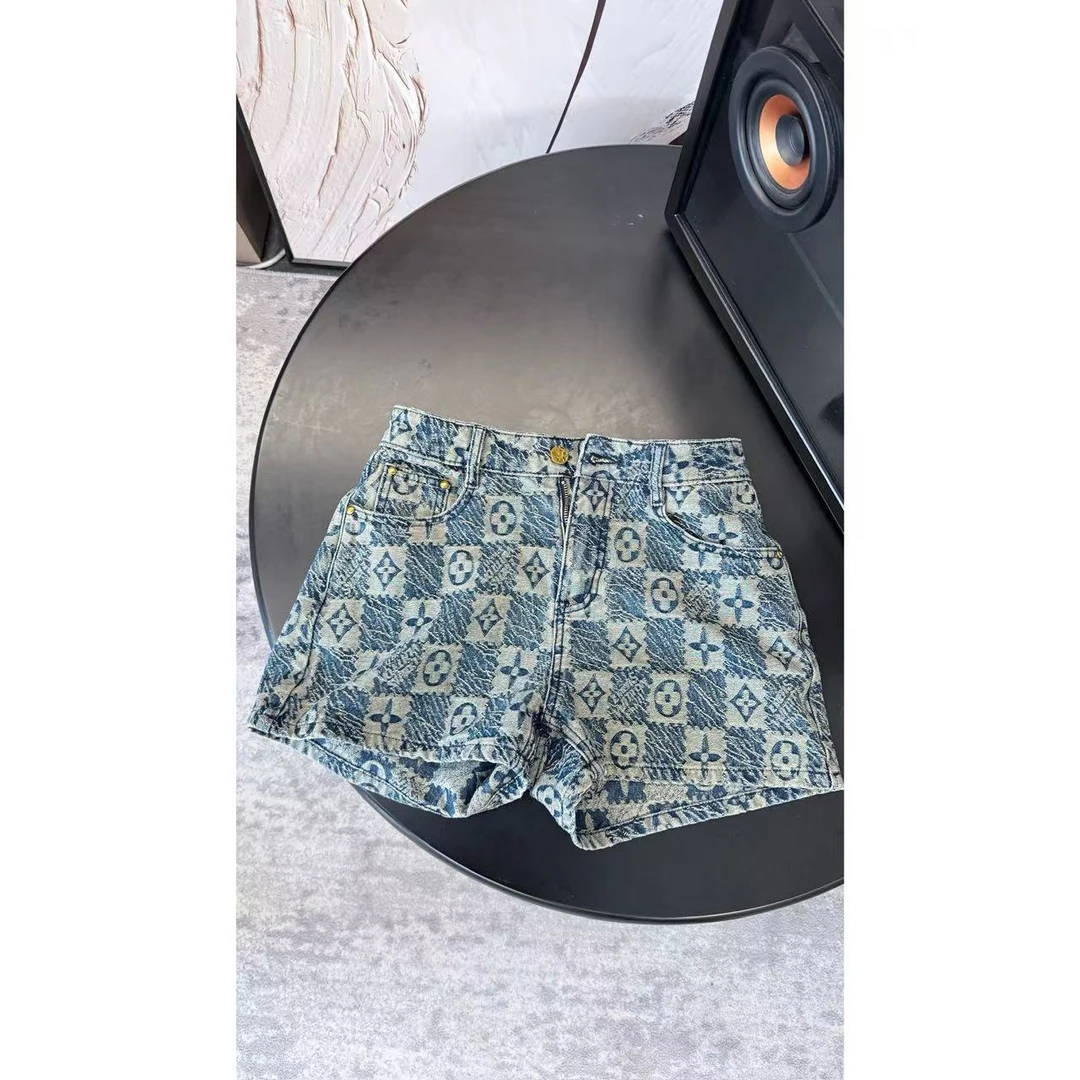 《现货》【马户】夏季新品时尚轻薄重工提花休闲牛仔短裤Ani-B969