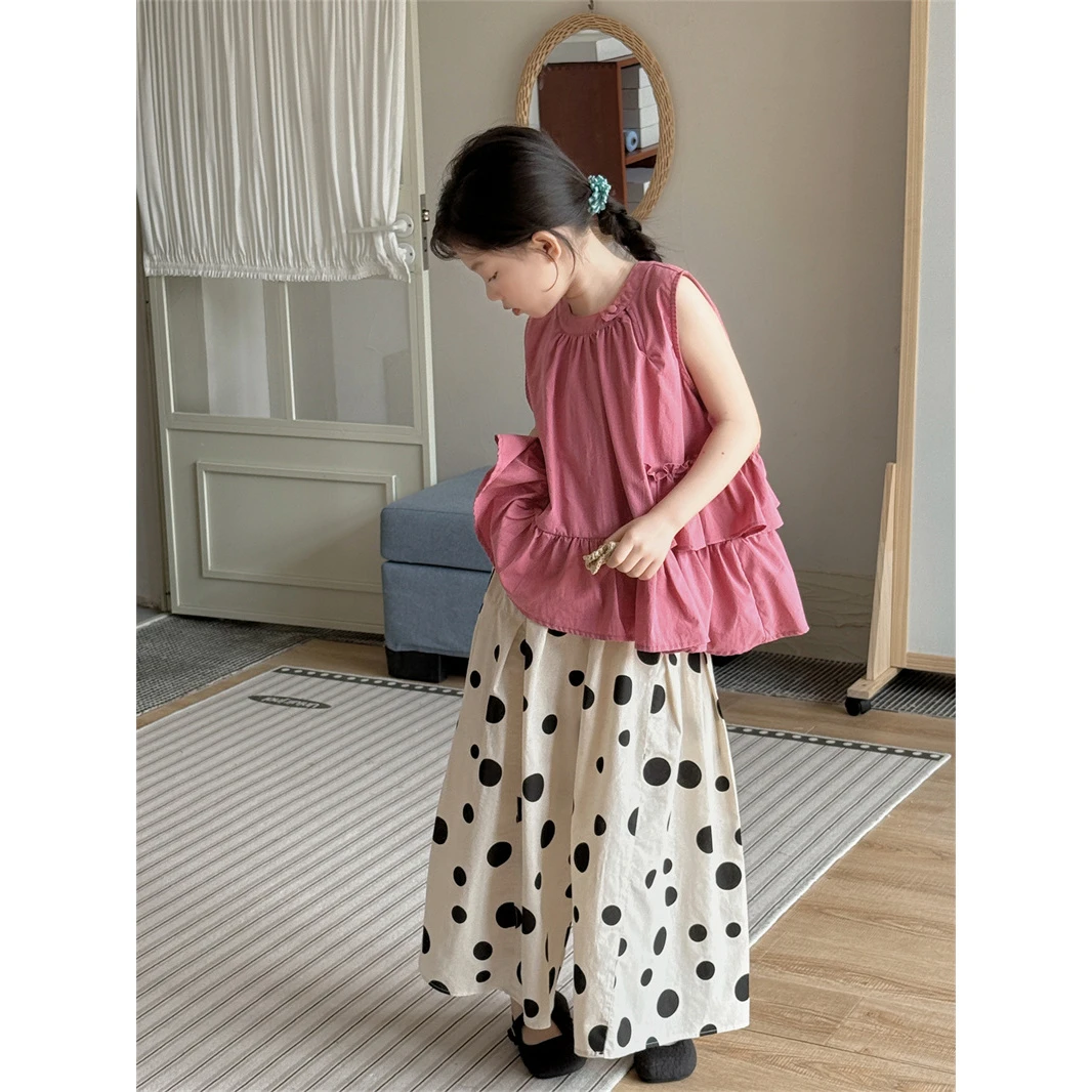 LJ·25夏~波点竖条阔腿裤71851（汉服）棉麻布料有麻点介意慎拍