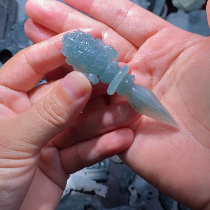 未镶嵌定制翡翠小*狗毛