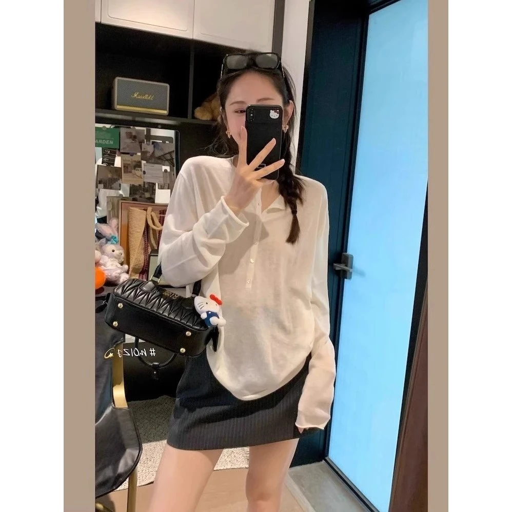 韩版纯色款防晒拼接T恤夏季休闲设计感小众减龄显瘦上衣