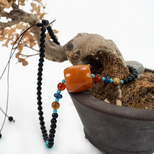 古绣银坊 非金属木质项链 时尚休闲日常百搭 挂件 MX33635