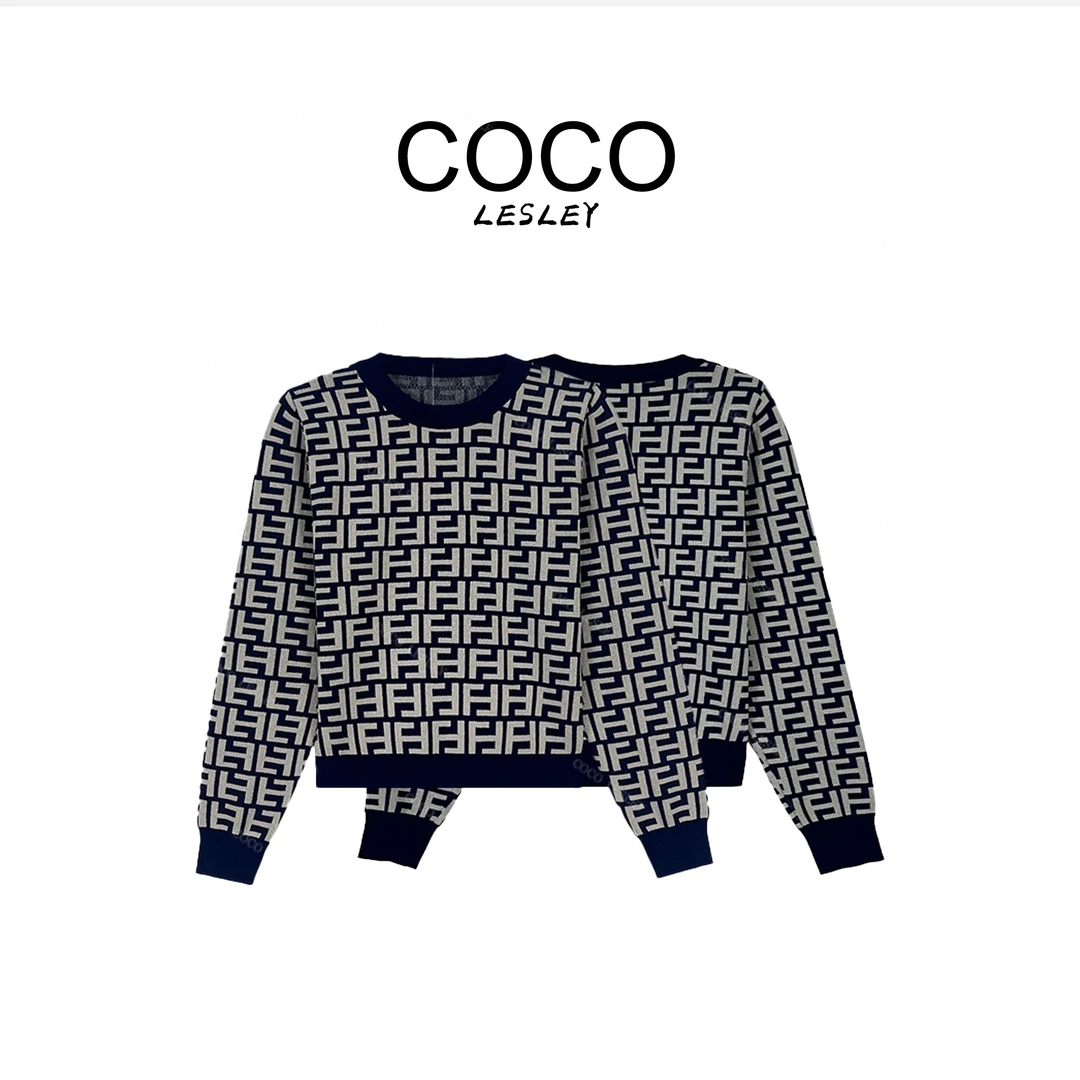 【COCO LESELY】秋款轻奢风女装设计师款毛针织衫#17-CX-0290
