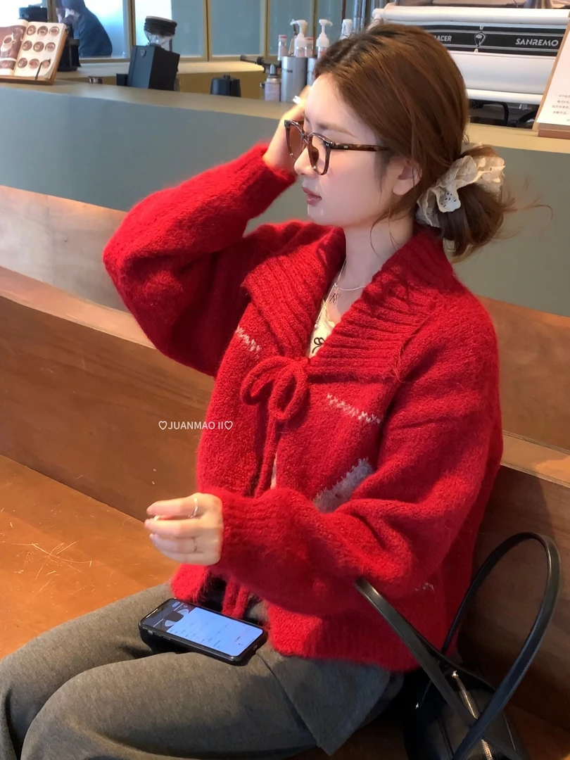 【捡秋】清冷时尚女装短款毛衣女2024秋冬季新款百搭网红针织上衣