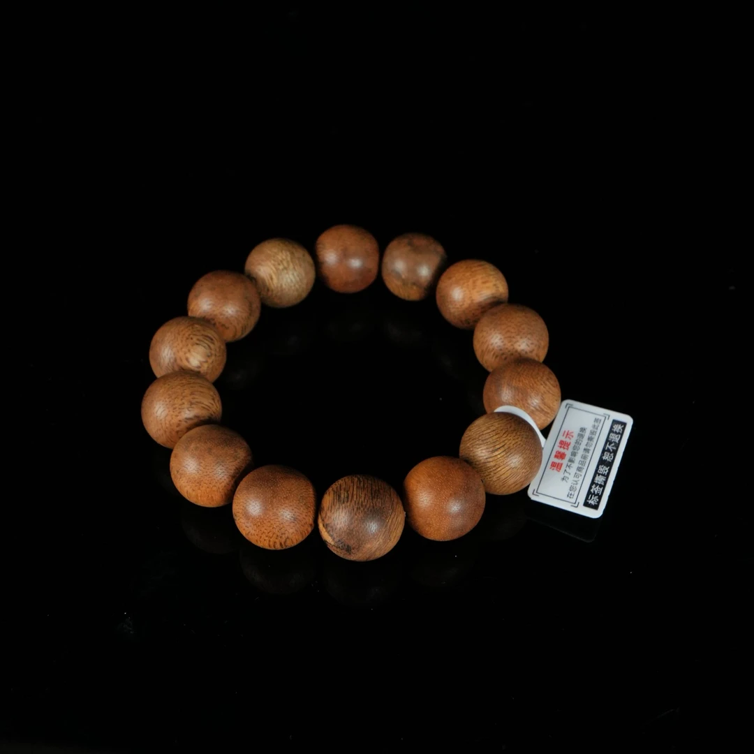 B6290 加里曼丹土沉黄油软丝沉香手串 1.6cm 26.54g