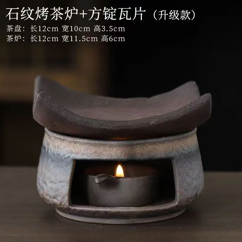 粗陶日式香薰焙茶炉茶叶提香器蜡烛加热烤茶温茶炉烘烤炉熏香炉子