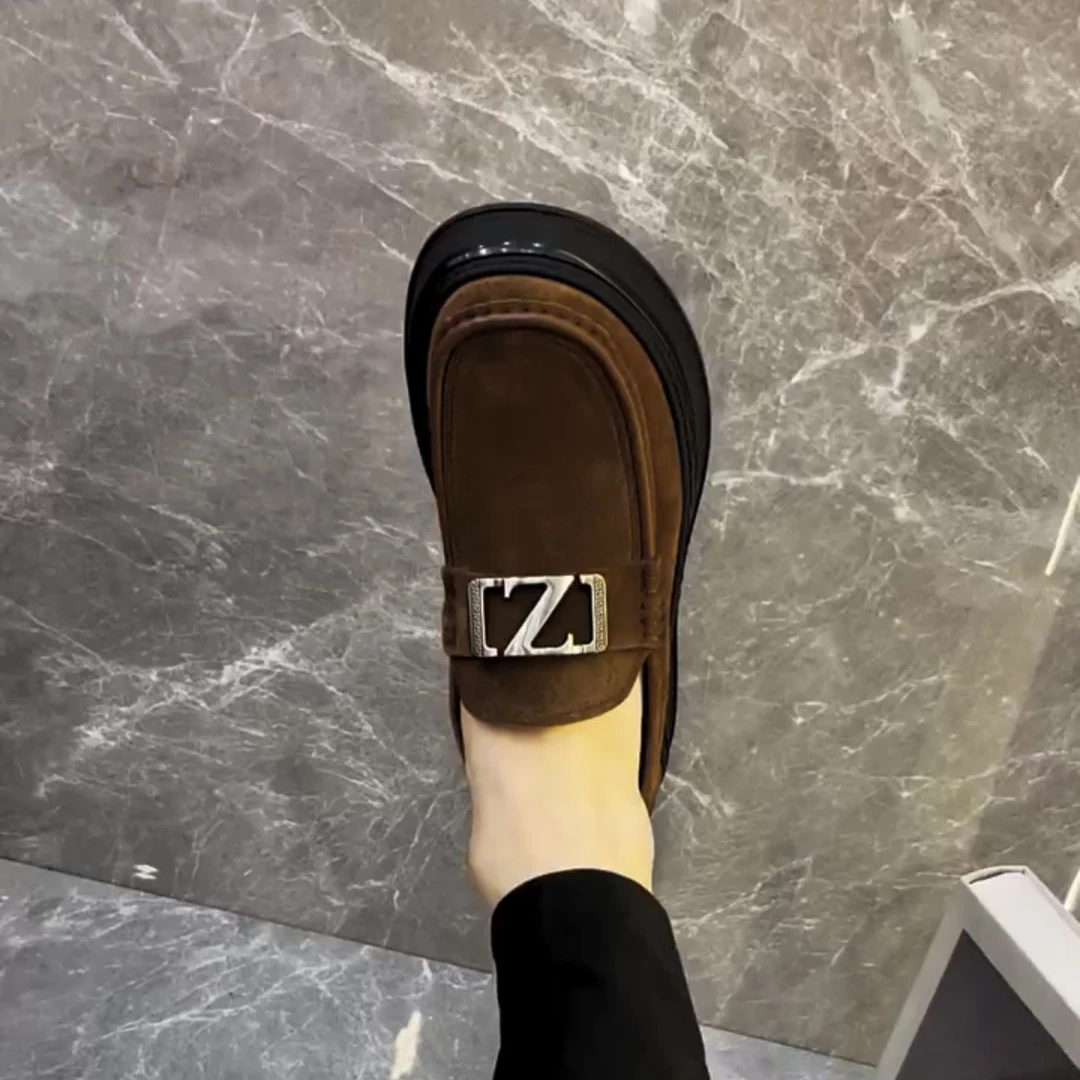 2025A春季超轻牛皮男人帮新款商务休闲舒适圆头时尚百搭牛皮鞋男