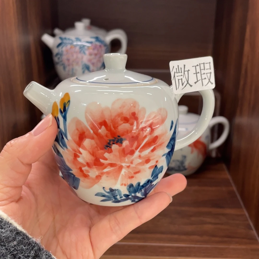 微瑕釉下彩纯手绘