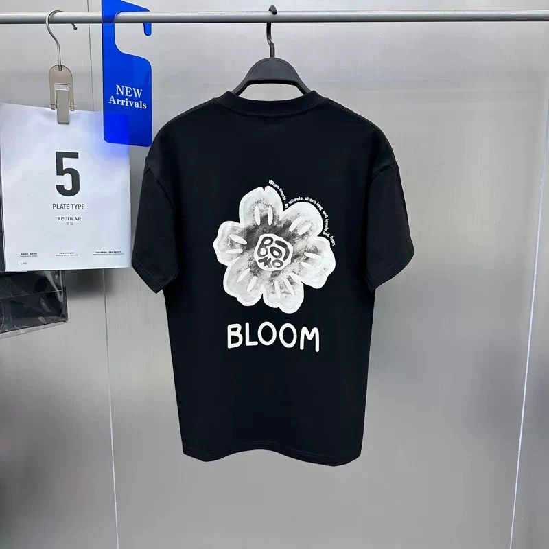 G家时尚T恤花朵印花短袖