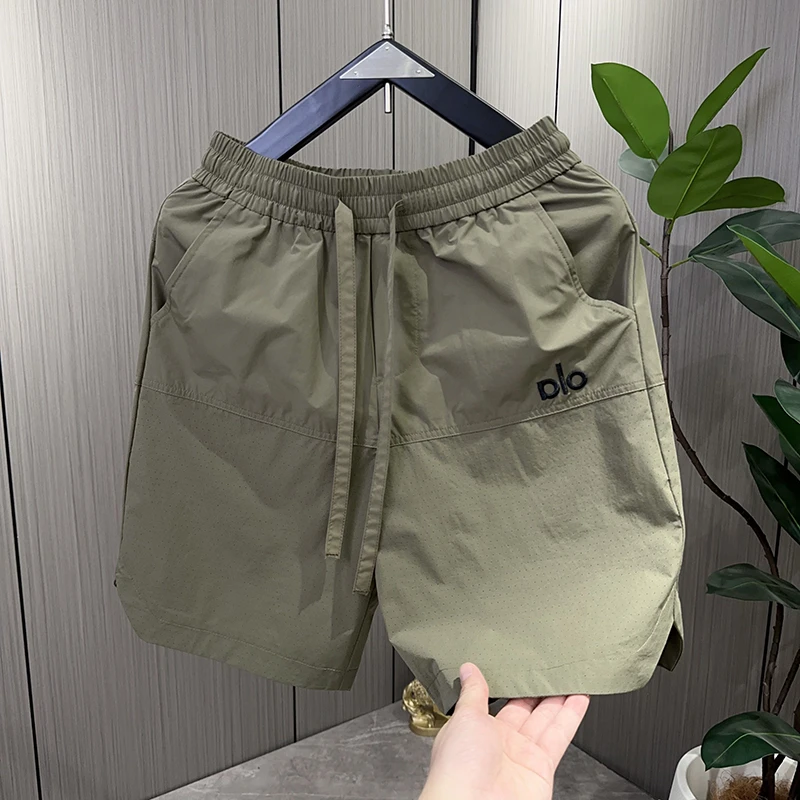 2025夏季薄款时尚透气休闲短裤男士时尚网眼五分裤痞帅百搭沙滩裤